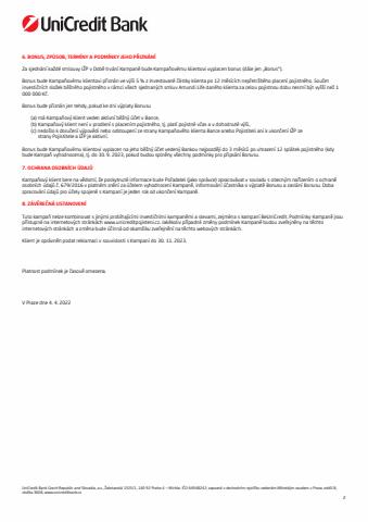 Unicredit Bank katalog | Unicreditbank PODMÍNKY MARKETINGOVÉ KAMPANĚ INVESTIČNÍ ŽIVOTNÍ POJIŠTĚNÍ AMUNDI LIFE S BONUSEM | 7. 4. 2022 - 30. 6. 2022