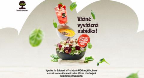 Restaurace nabídky v Černošice | Jídelní lístek v UGO | 16. 5. 2022 - 15. 8. 2022