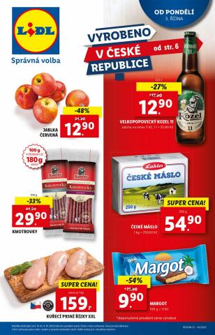 Hyper-Supermarkety Nabídky | Vyrobeno v České republice v Lidl | 29. 9. 2022 - 9. 10. 2022