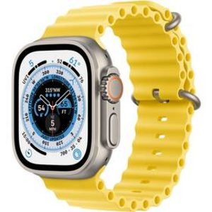 Chytré hodinky Apple Watch Ultra GPS + Cellular, 49mm pouzdro z titanu - žlutý oceánský řemínek (MNHG3CS/A) akce v 24990Kč v Datart