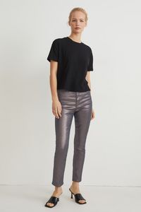 Slim jeans - high waist - LYCRA® - třpytivý vzhled akce v 24,99Kč v C&A