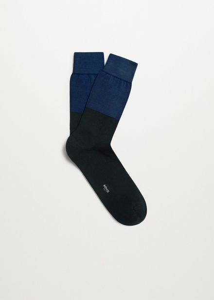 Bavlněné ponožky color block akce v 99Kč v Mango