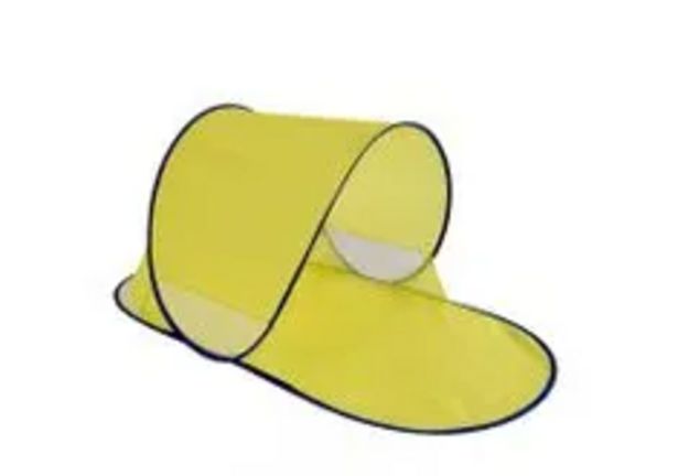 Teddies Stan plážový s UV filtrem 140x70x62cm samorozkládací polyester/kov ovál žlutý v látkové tašce - rozbaleno akce v 279Kč v Mall