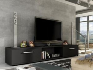 Televizní stolek LOBA RTV, černý mat, II. jakost akce v 990Kč v Nejlevnejsinabytek